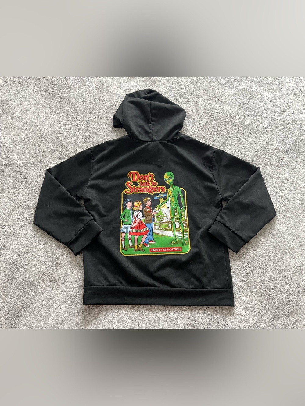 NWOT Black Don’t Talk to Strangers Kids Graphic Hoodie